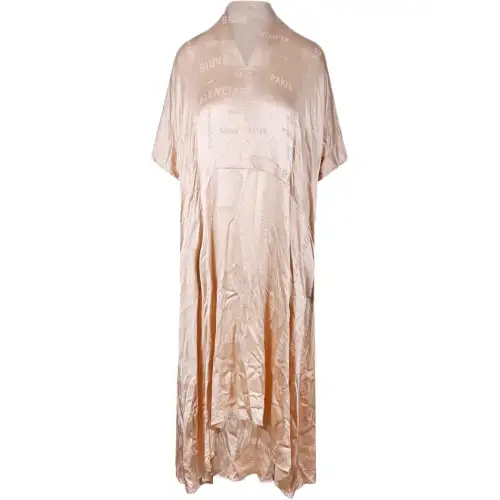 Balenciaga Short Sleeved Dress Regular Fit Women's Pink