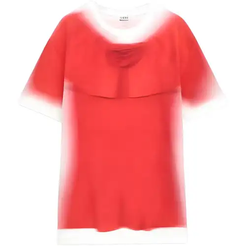 LOEWE T Shirts Men's Red Crew Neck Moderate Straight Fit