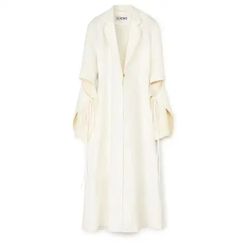 LOEWE Coats Women's White Lapel Moderate