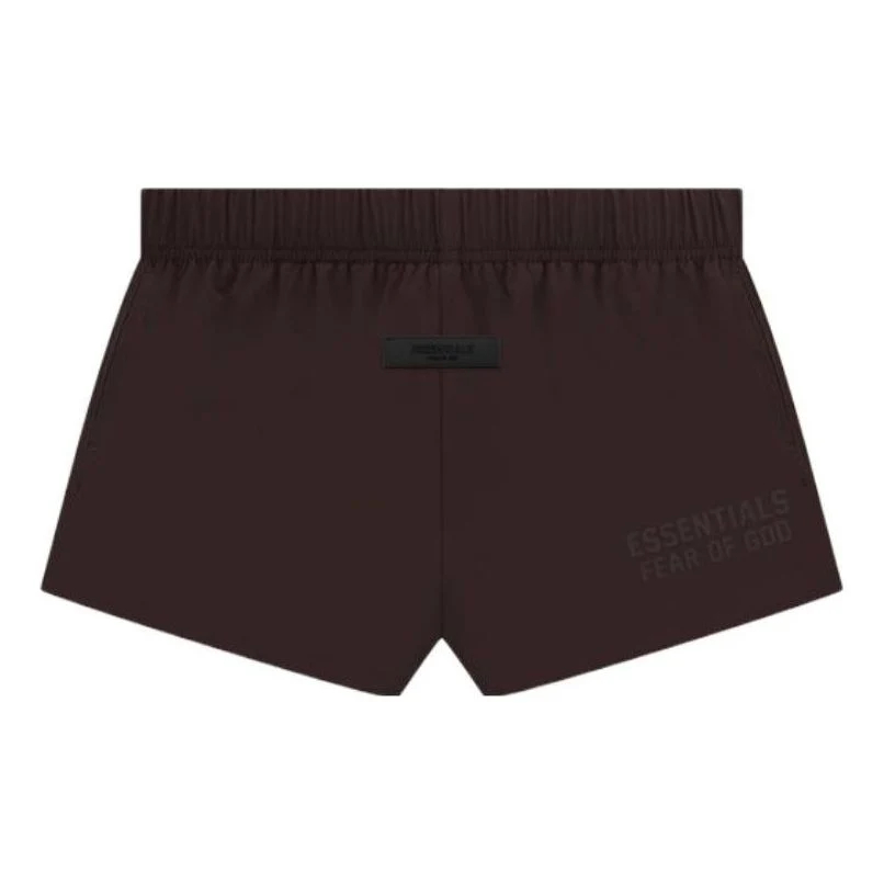 Fear of God Essentials Drop2 SS23 Kids Nylon Dock Short Plum solid color label nylon shorts children's plum purple