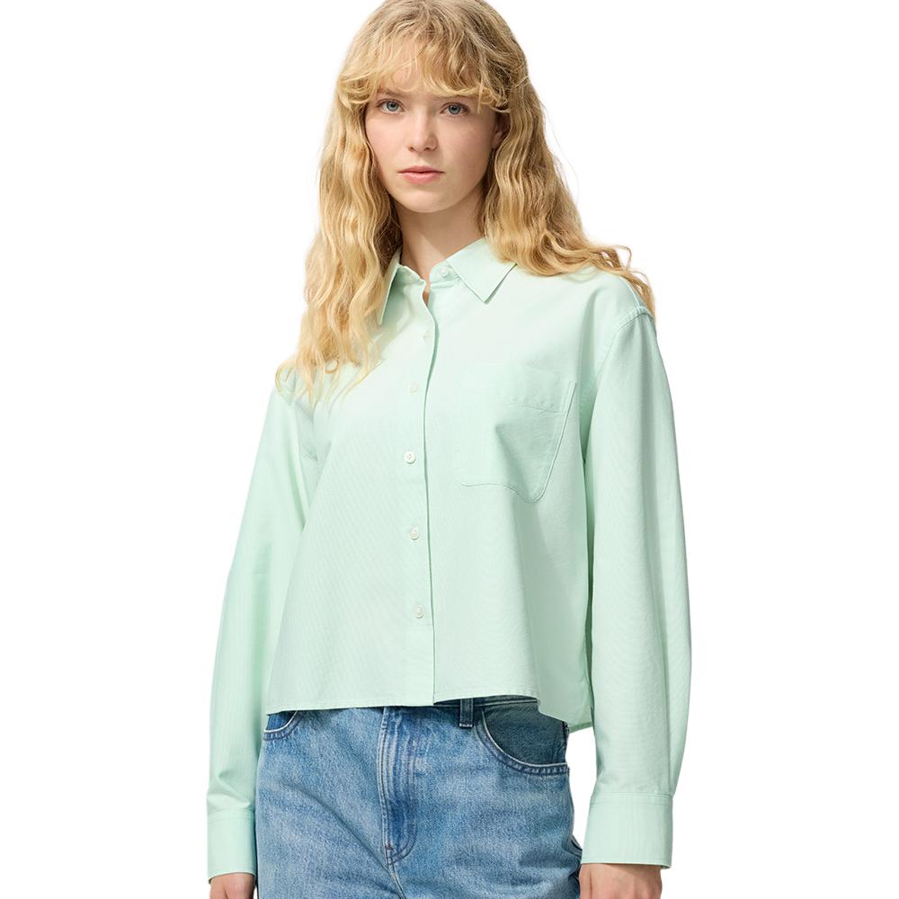 Женская рубашка UNIQLO (голубая)