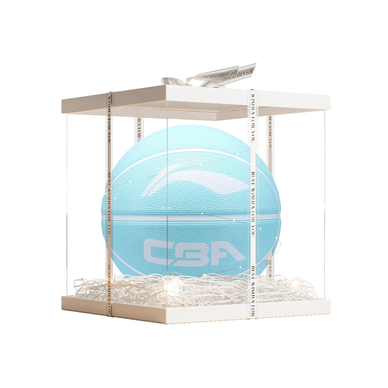 Li Ning CBA Collection Rubber Basketball Blue Size 7 Ball Training China Mainland Version