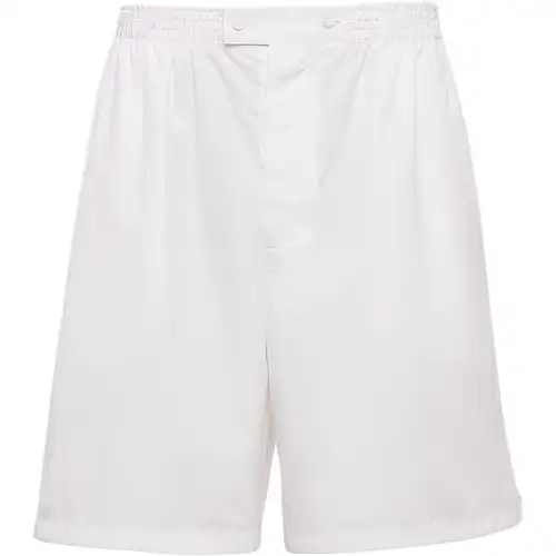 PRADA Cotton Bermudas Casual Shorts Men's White