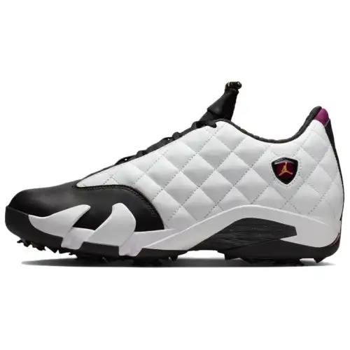 Jordan Air Jordan 14 Slip Resistant Abrasion Resistant Mid top Golf Shoes Unisex White