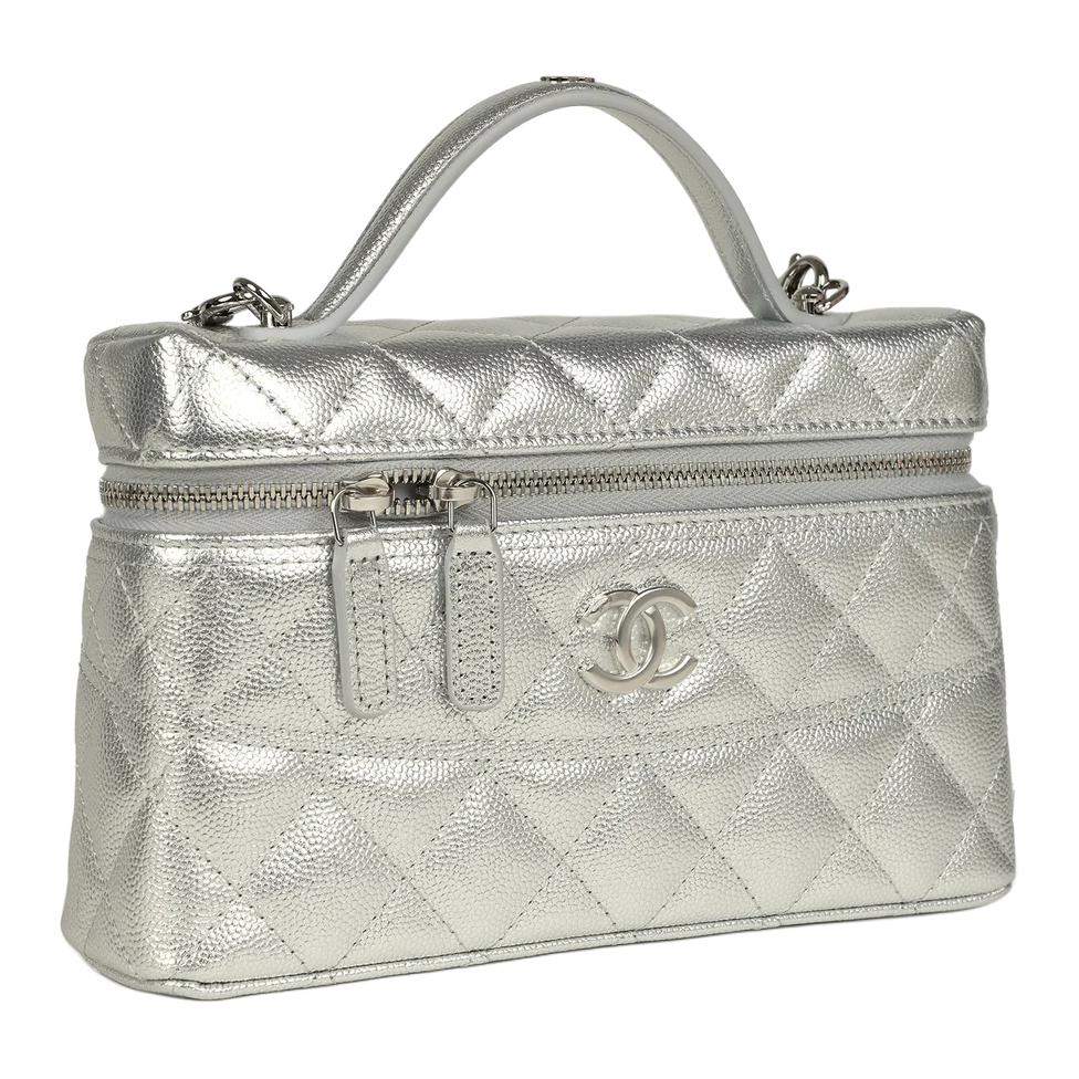 Женская сумка Chanel (серебряная) — фото 2