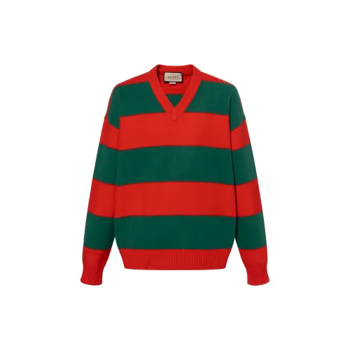 GUCCI Felted Wool Striped Sweater