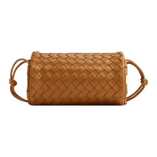 Bottega Veneta Loop Leather Pen Holder Bag, Shoulder Bag Small Women's Gold