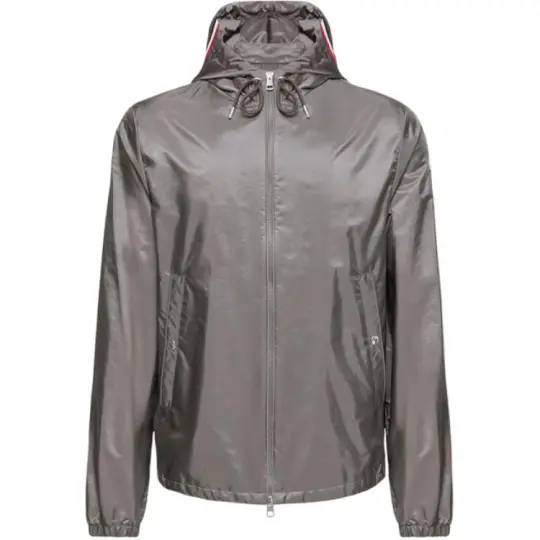 Moncler Moncler SS26 Grimpeurs Модная куртка на молнии с длинным рукавом с капюшоном мужская звездно-серая