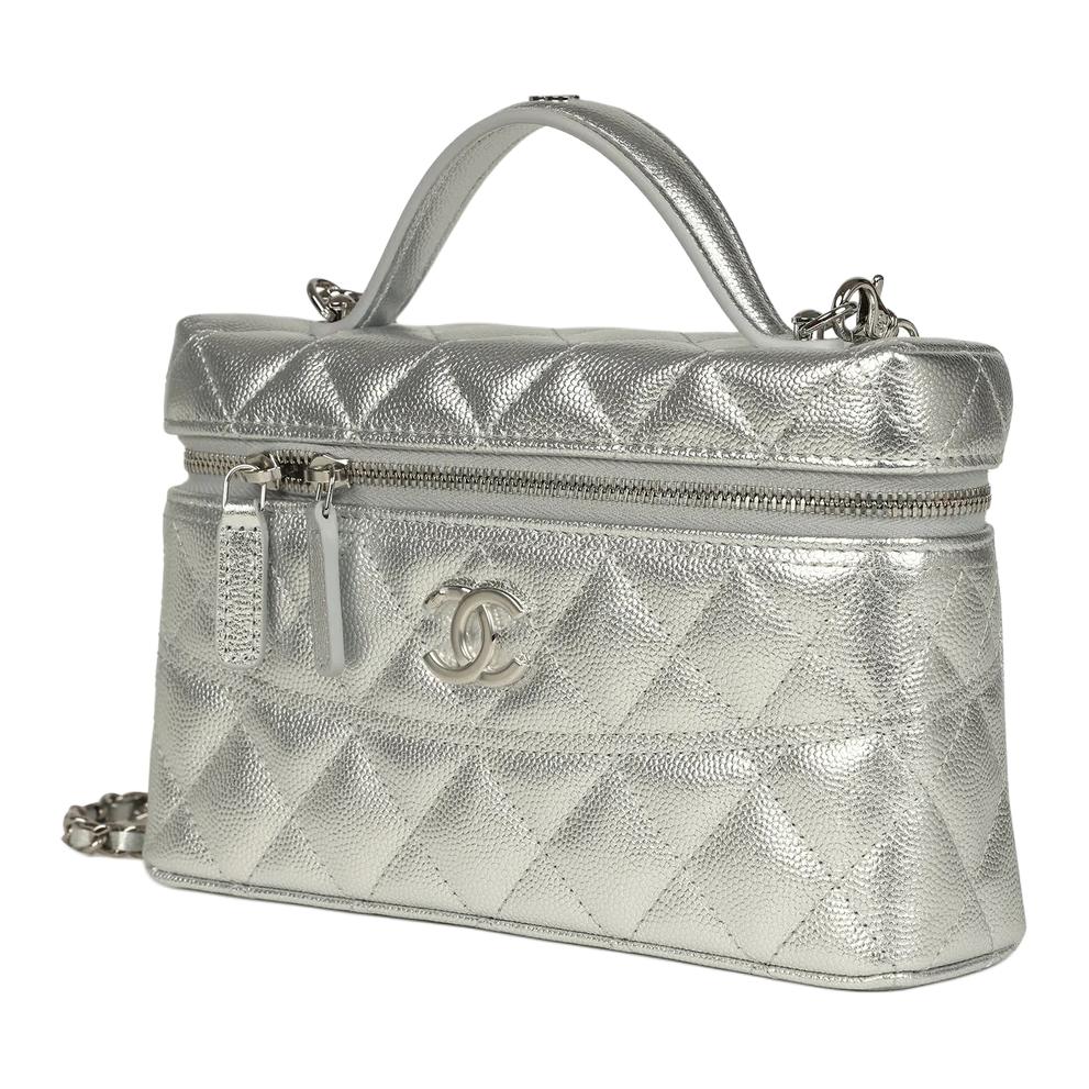 Женская сумка Chanel (серебряная) — фото 3