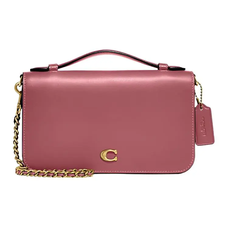 COACH Bea Cow Leather Shoulder Bag, Crossbody Bag, Handbag Women's Fuchsia