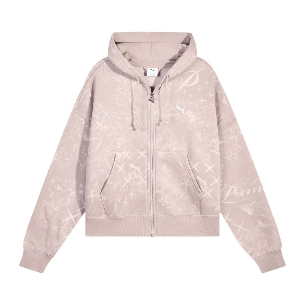 Женская куртка PUMA Glam FW25 STREET AOP (черная)