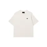 PRADA T Shirts Men's Ivory Crew Neck Moderate Straight Fit
