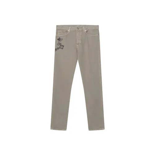 DIOR Jeans Men's Khaki Moderate Slim Fit Pants