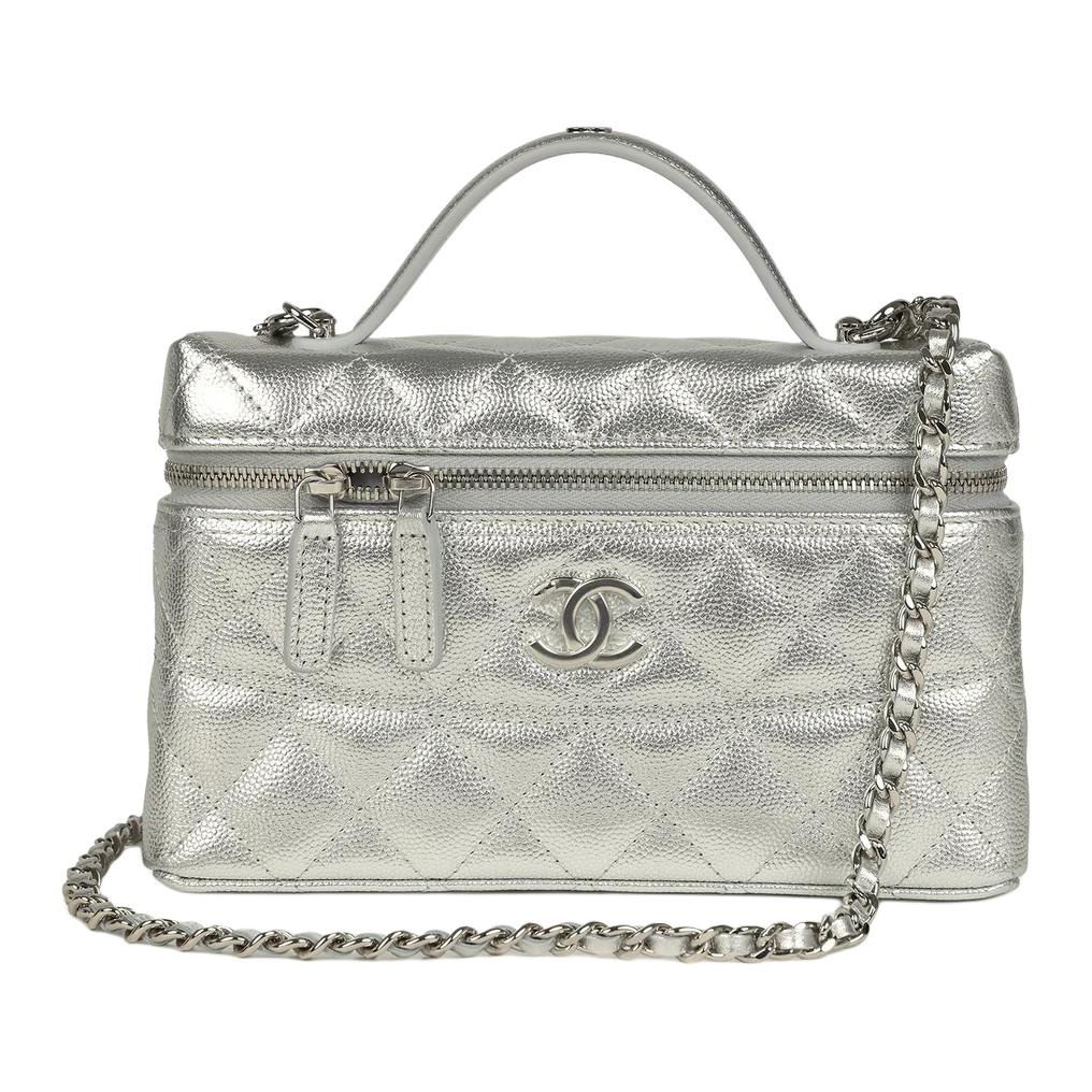 Женская сумка Chanel (серебряная)