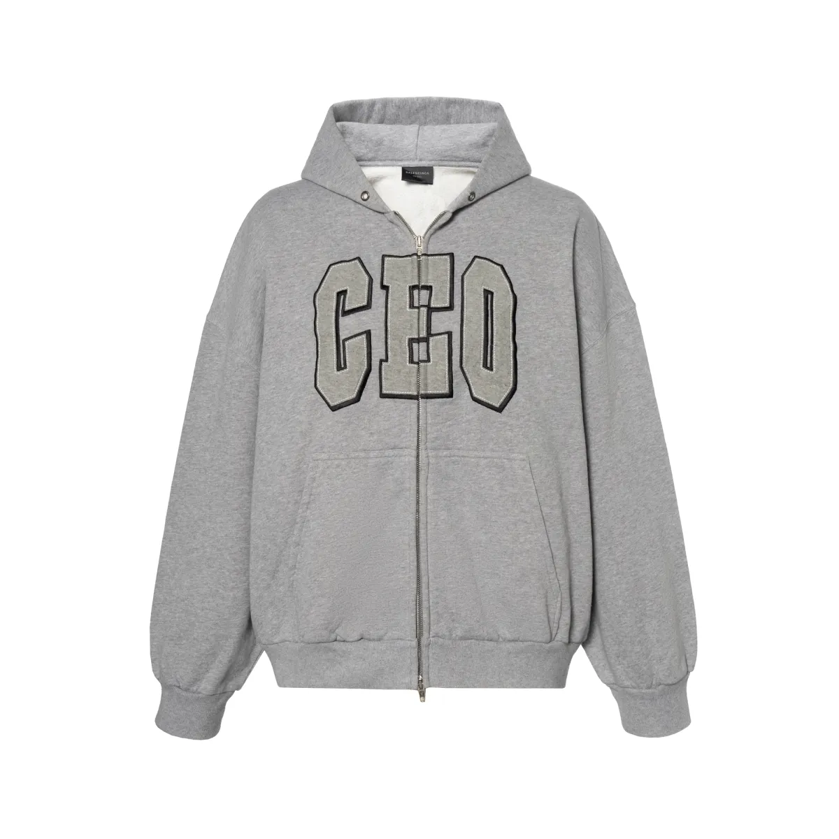 Balenciaga Ceo Embroidered Zipped Hoodie