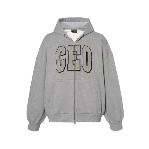 Balenciaga Ceo Embroidered Zipped Hoodie