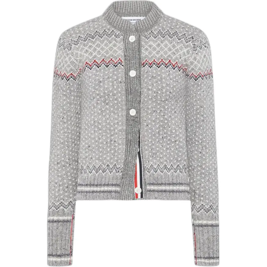 THOM BROWNE Fairisle Pattern Knit Cardigan