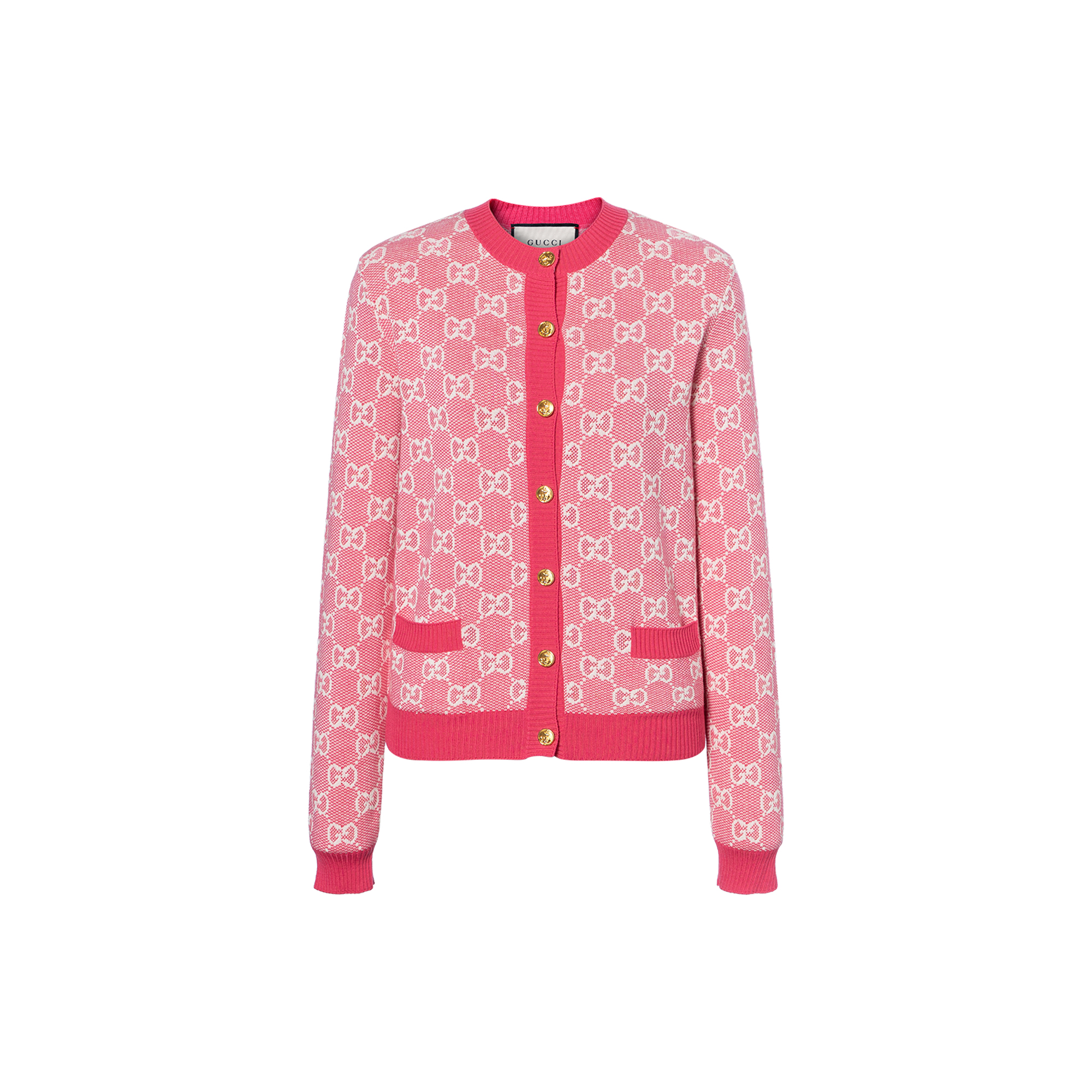 【Previous Season】GG jacquard crew neck cardigan
