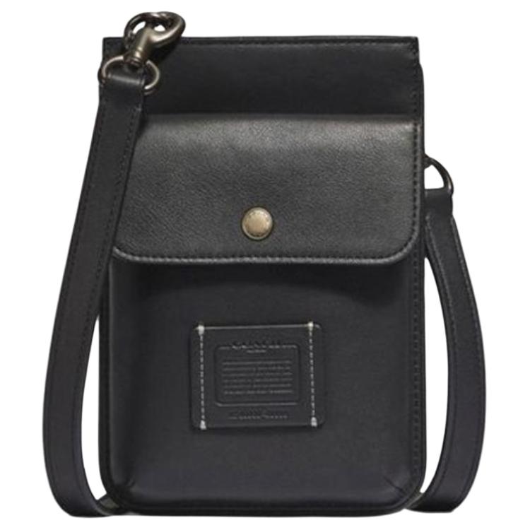 COACH Hybrid Cow Leather Crossbody Bags Mini Men's Black