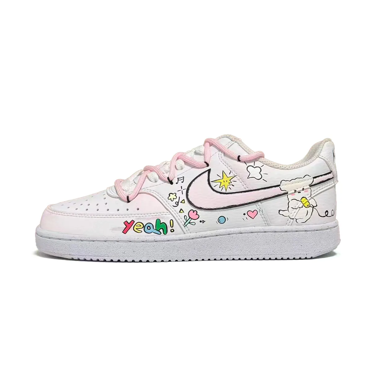 Nike Court Vision 1 Love's Whisper Tube Low top Men's Women's Pink White