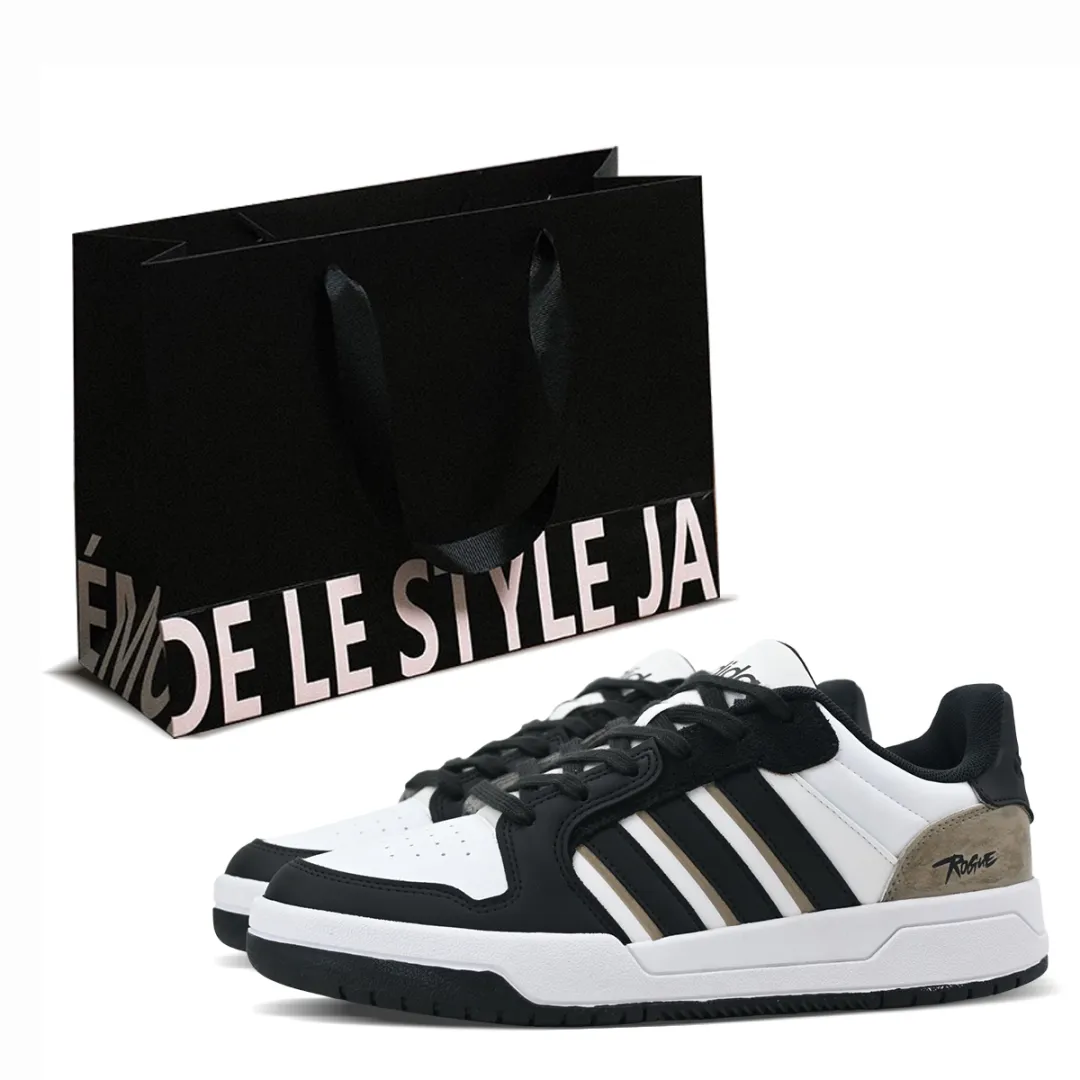 Adidas Neo Entrap Black Brown, Classic, Shopping Bag Low top Vintage Basketball Shoes Unisex