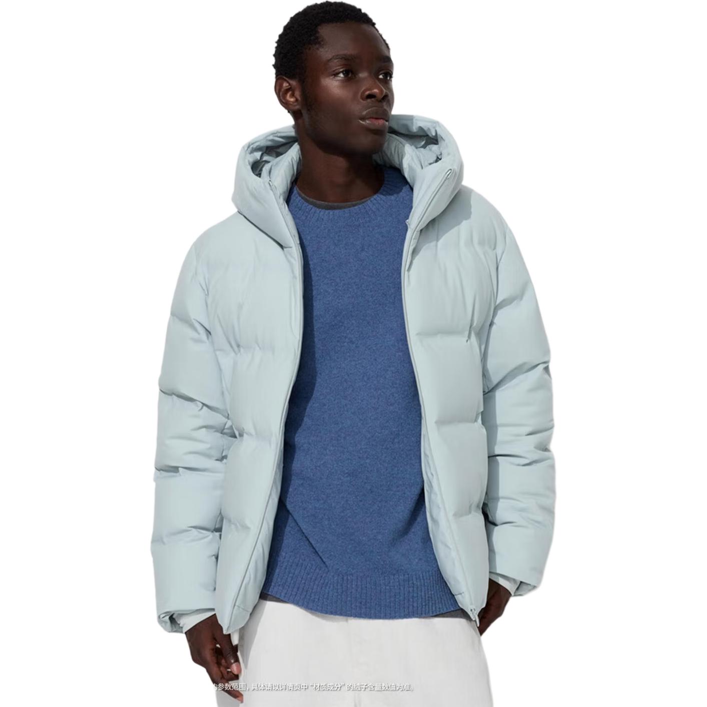 Мужской пуховик UNIQLO (голубой)