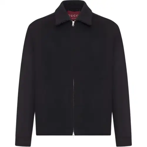 Gucci double-slider zip wool jacket