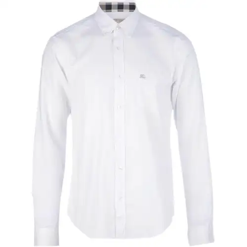 Burberry Shirts Men's White Pointed Collar Moderate Other
