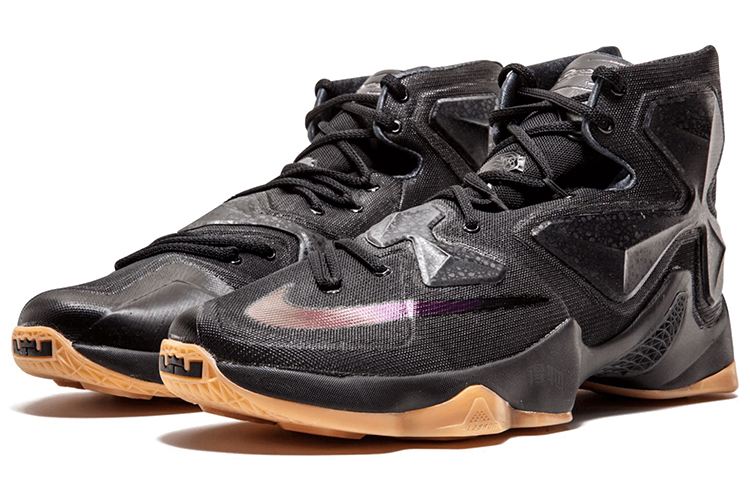 Мужские кроссовки Nike Lebron 13 Black Lion (черный / темно-серый) — Чёрный / чёрный / тёмно-серый — фото 2