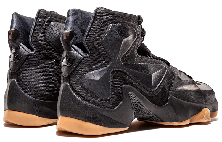 Мужские кроссовки Nike Lebron 13 Black Lion (черный / темно-серый) — Чёрный / чёрный / тёмно-серый — фото 3