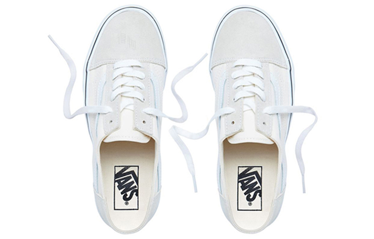 Женские слипоны Vans Old Skool (бежевые) — фото 4