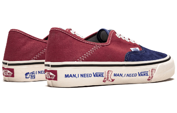 Кеды Vans Authentic (коричнево-синий) — Коричневый / синий — фото 4