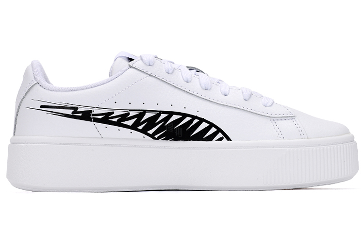 Женские кеды PUMA Stacked L Sketch (бело-черные) — фото 2