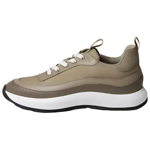 HERMES Gramme Cow Leather Low top Casual Shoes Men's Green