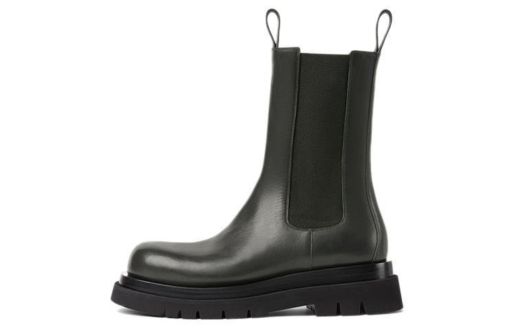 Bottega Veneta Bottega Veneta Lug Chelsea Sleek Short Chelsea Boots Women's Dark Green