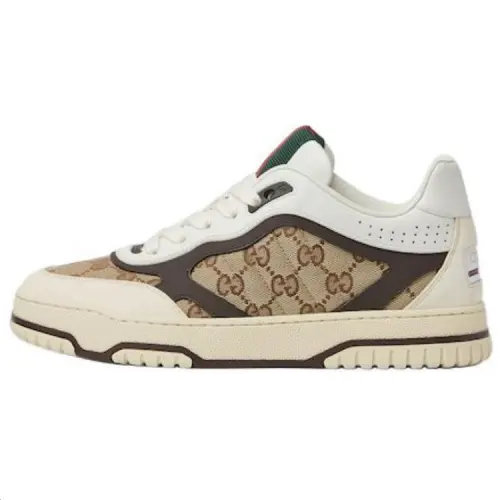 GUCCI Re Web Low top Skateboard Shoes Women's Brown
