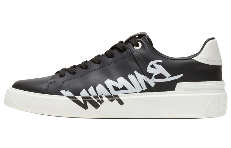 Мужские кеды BALMAIN B-Court (черные)