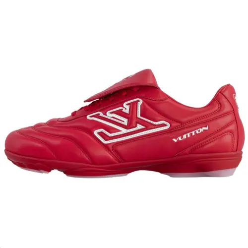 LOUIS VUITTON Footprint 2025 Spring Summer Men's Collection Sheepskin Low top Casual Shoes Men's Red
