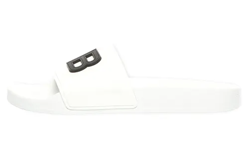 Balenciaga Pool Slides 3D Bb Logo 'White' Women's