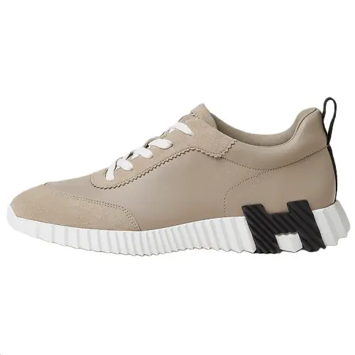 HERMES Bouncing Low top Casual Shoes Men's Beige