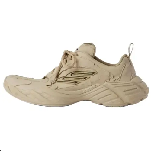 Balenciaga Monday Cow Split Leather Low top Chunky Sneakers Women's Beige