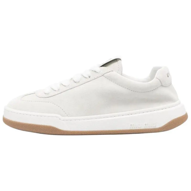 MIU MIU Suede Low top Skateboard Shoes Women's Ivory
