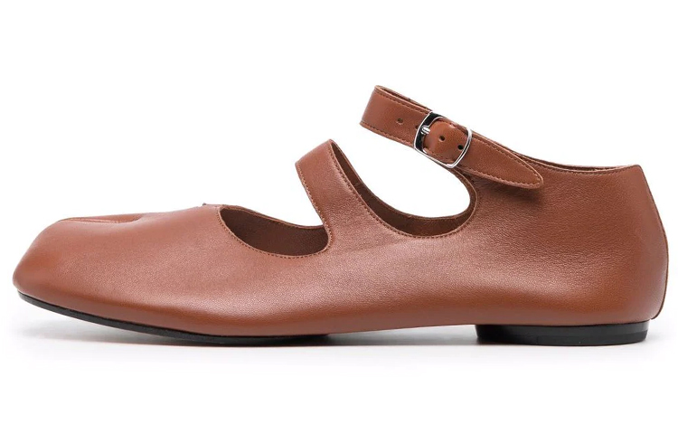 Женские туфли Maison Margiela Tabi (коричневые)