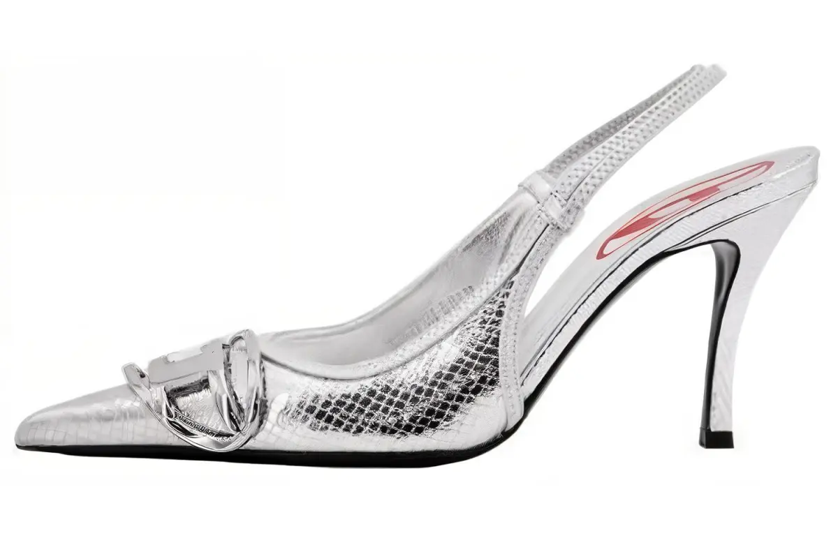 DIESEL D-Venus 80mm Leather Slingback Pumps