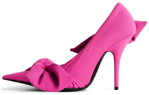 Balenciaga Knife Fabric Slim Heel High Heels 11cm Women's Bright Pink