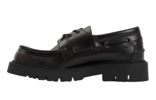 Bottega Veneta Haddock Leather Men's Casual Shoes Men's Black