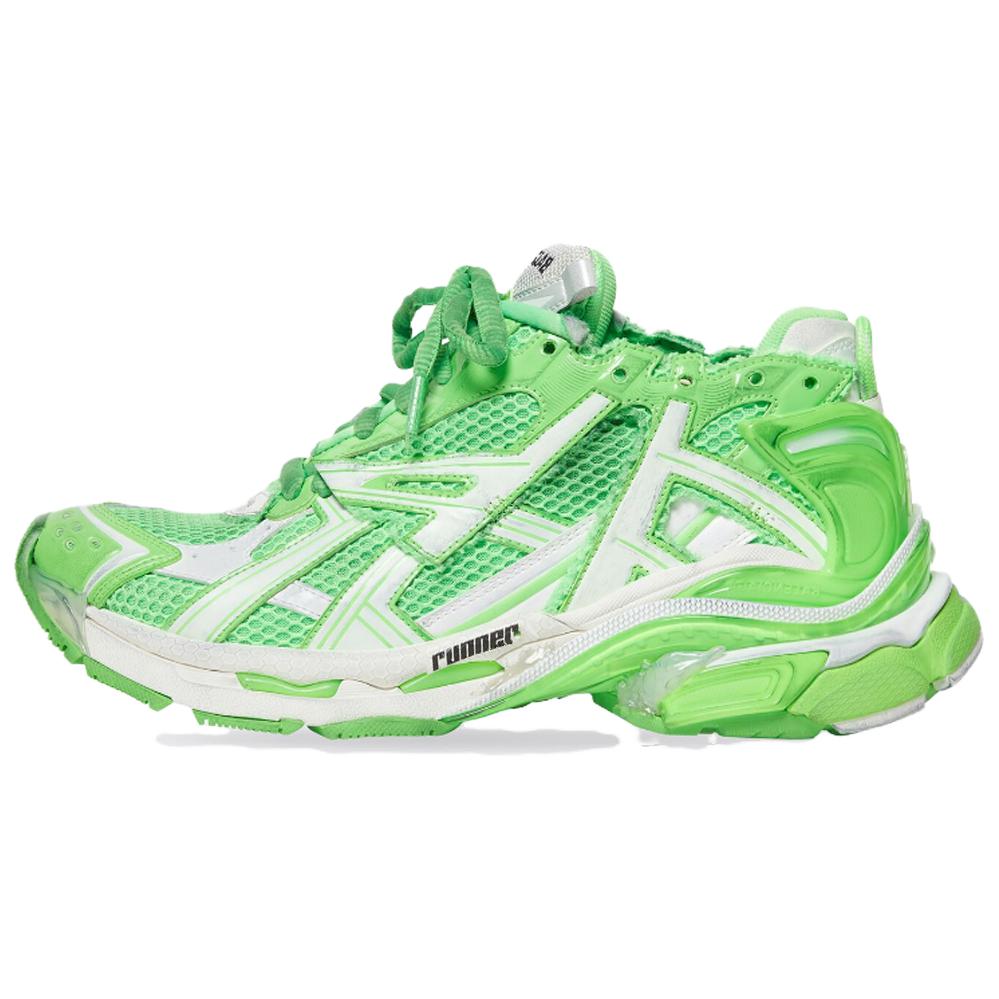 Мужские кроссовки Balenciaga Runner (бело-зеленые)