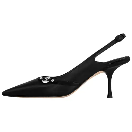 LOUIS VUITTON 6AM Slim Heel High Heels 7.5cm Women's Black