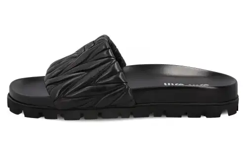 MIU MIU Slide Slippers Women's Black