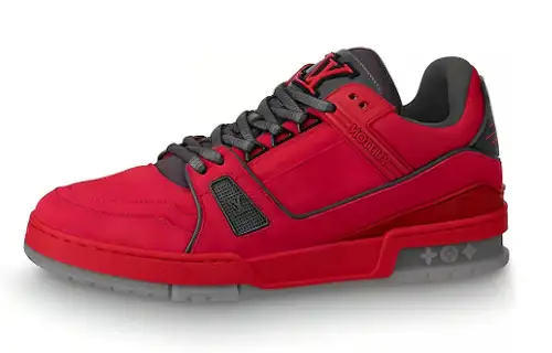 LOUIS VUITTON Lv Men's Trainer Sports Shoes Red